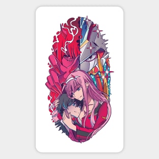 Zero Two and Hiro Magnet